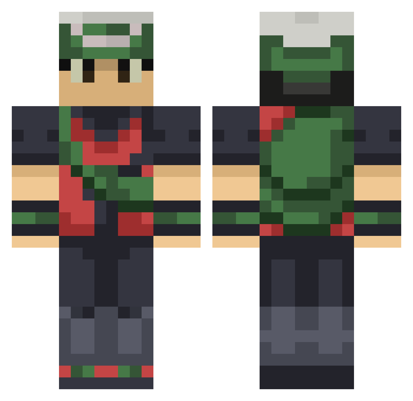 feligod93 Minecraft skin, front and back view