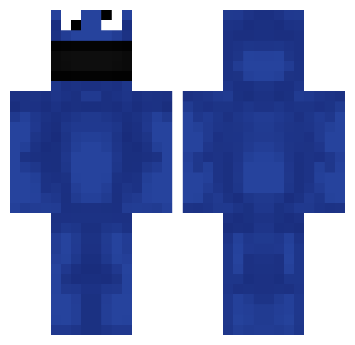 Chetanz Minecraft skin, front and back view