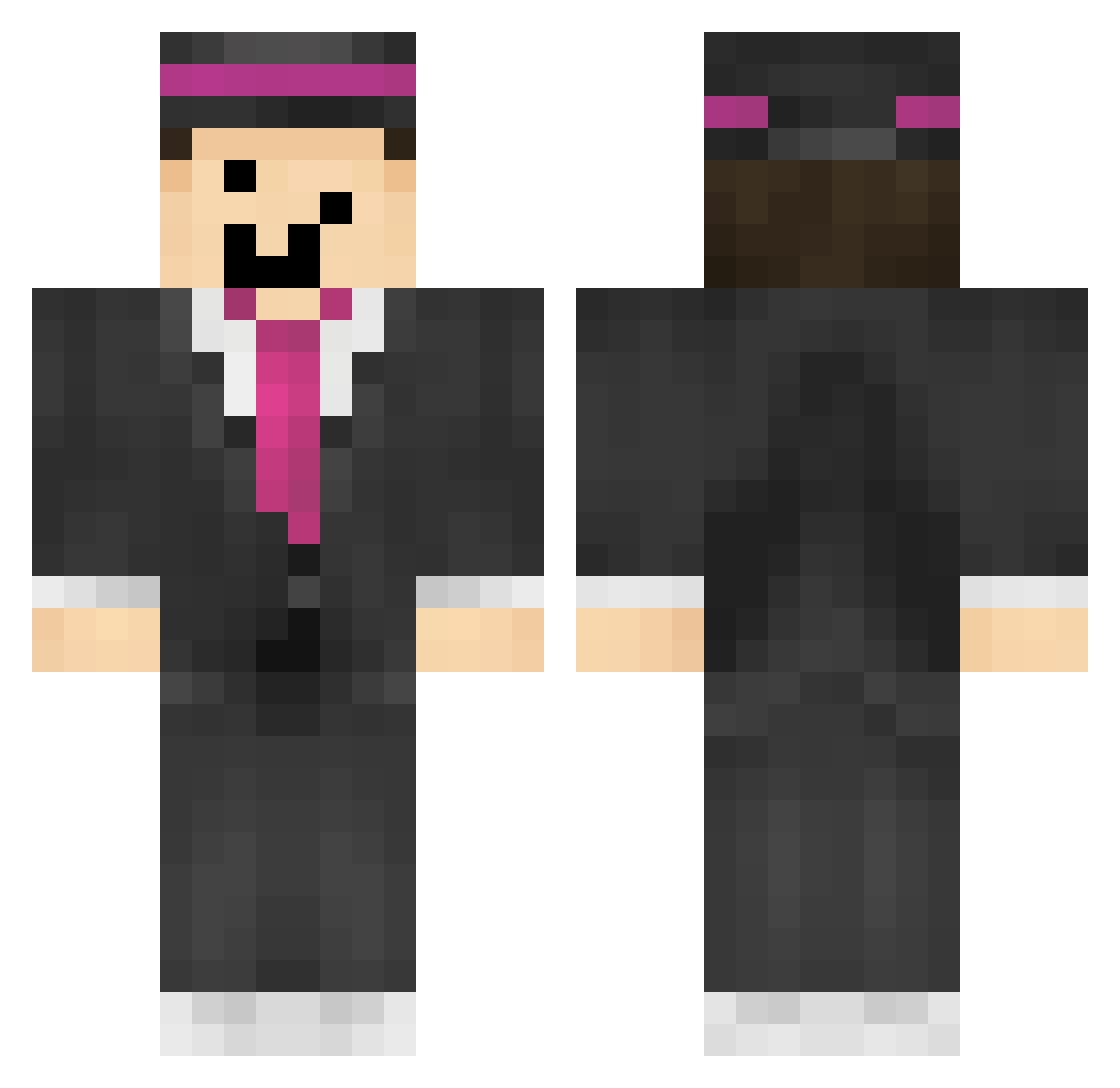 Nadwe Minecraft skin, front and back view