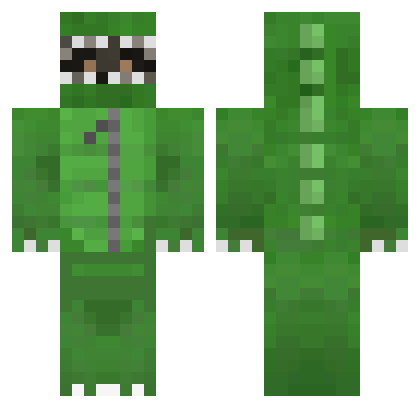 cOnStIiStGutHDYT Minecraft skin, front and back view