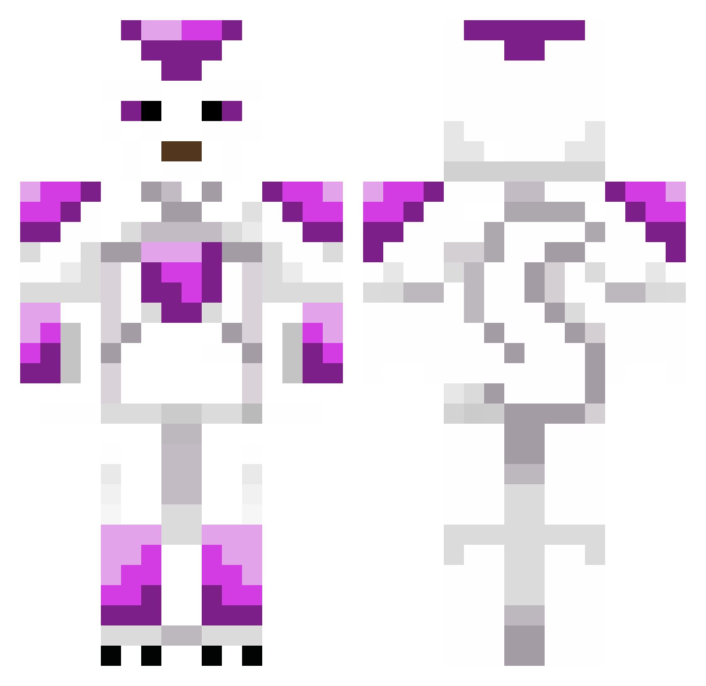 Rayhamada Minecraft skin, front and back view