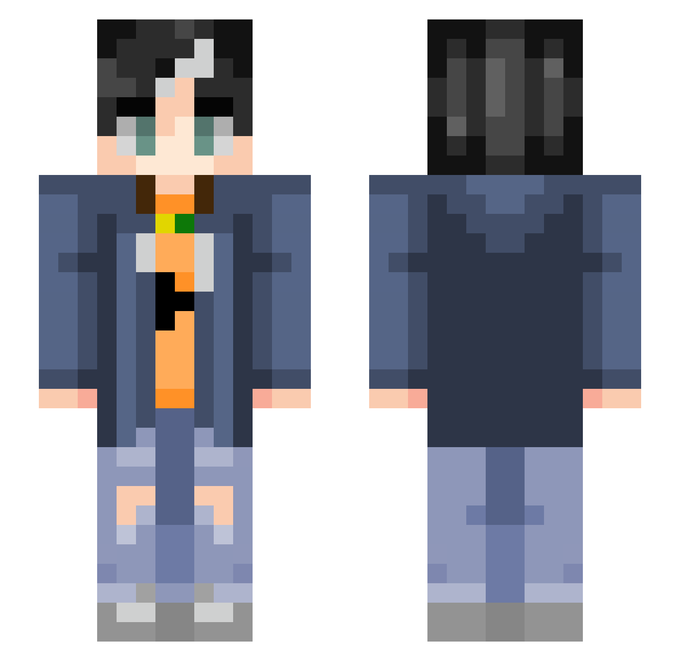CofRed Minecraft skin, front and back view
