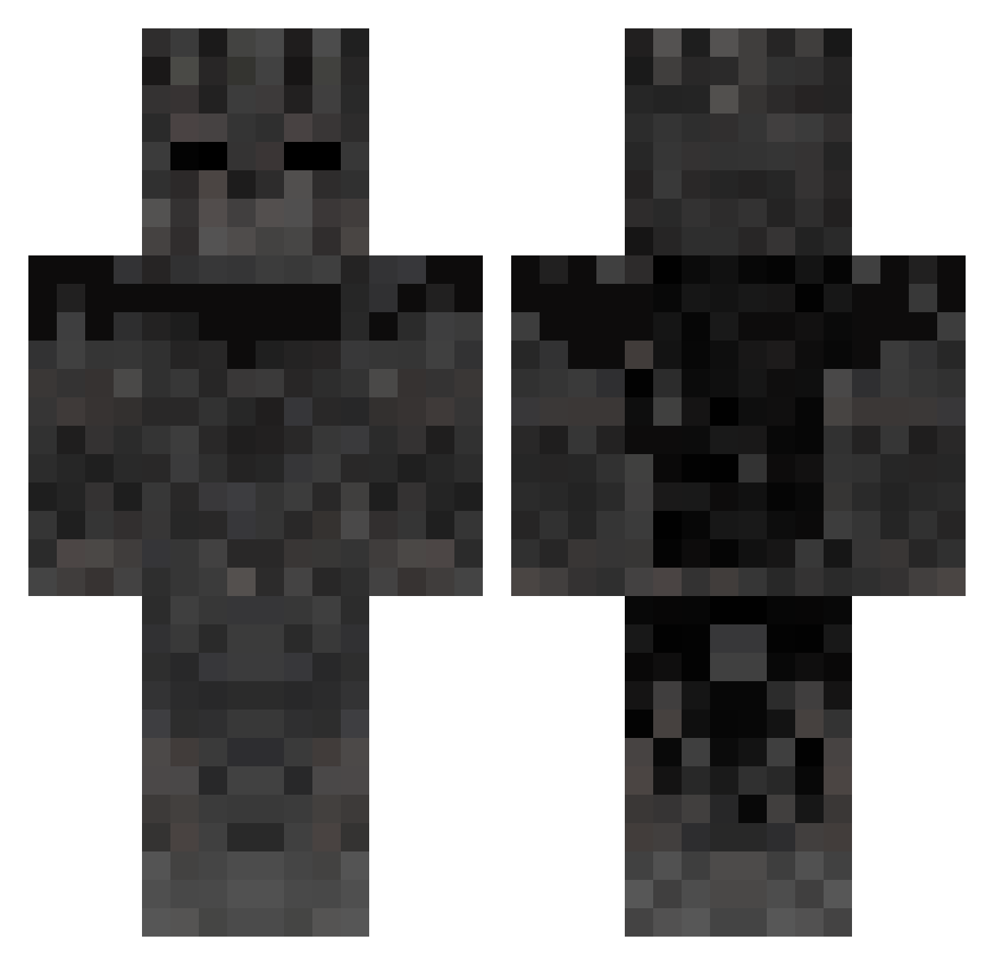 Icedmagma Minecraft skin, front and back view