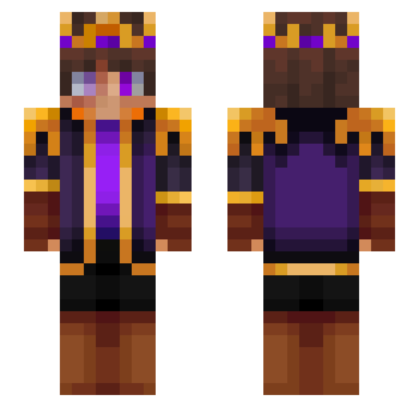 itzNullion Minecraft skin, front and back view