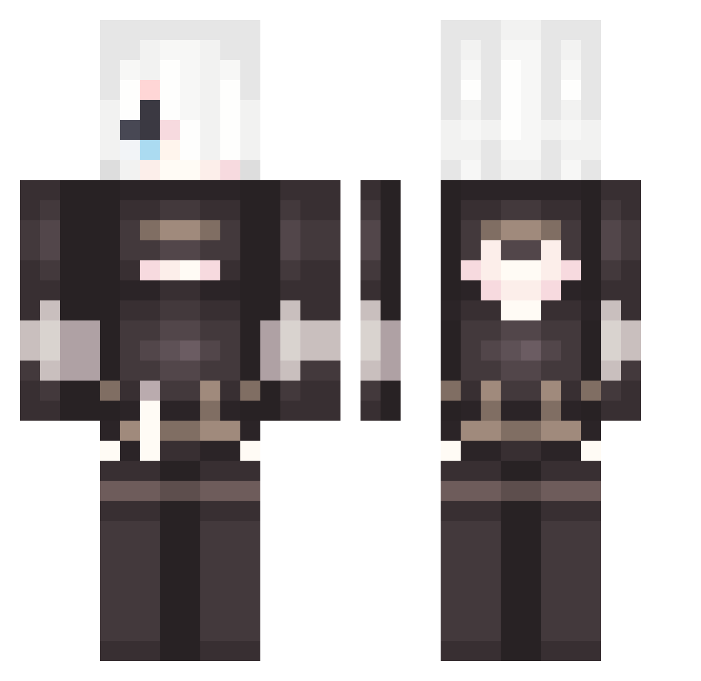 JerryYJW Minecraft skin, front and back view