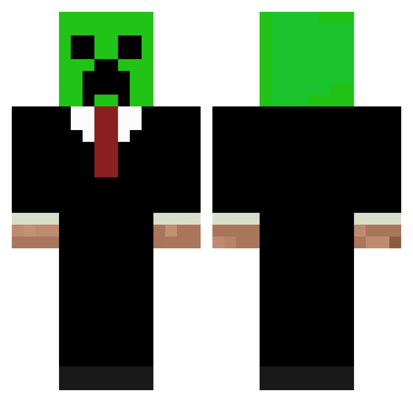 y8tito Minecraft skin, front and back view