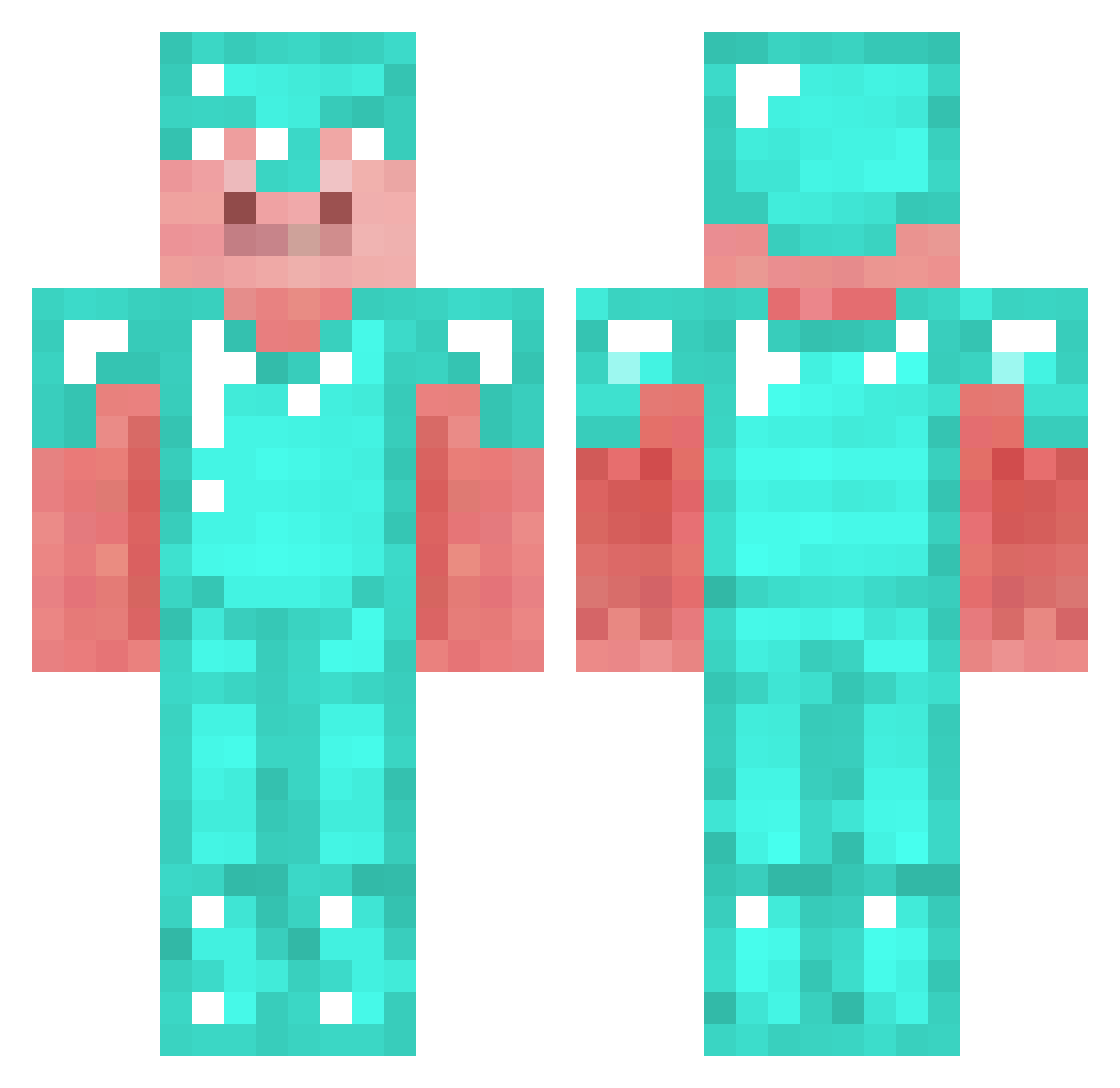 VanuShawn Minecraft skin, front and back view