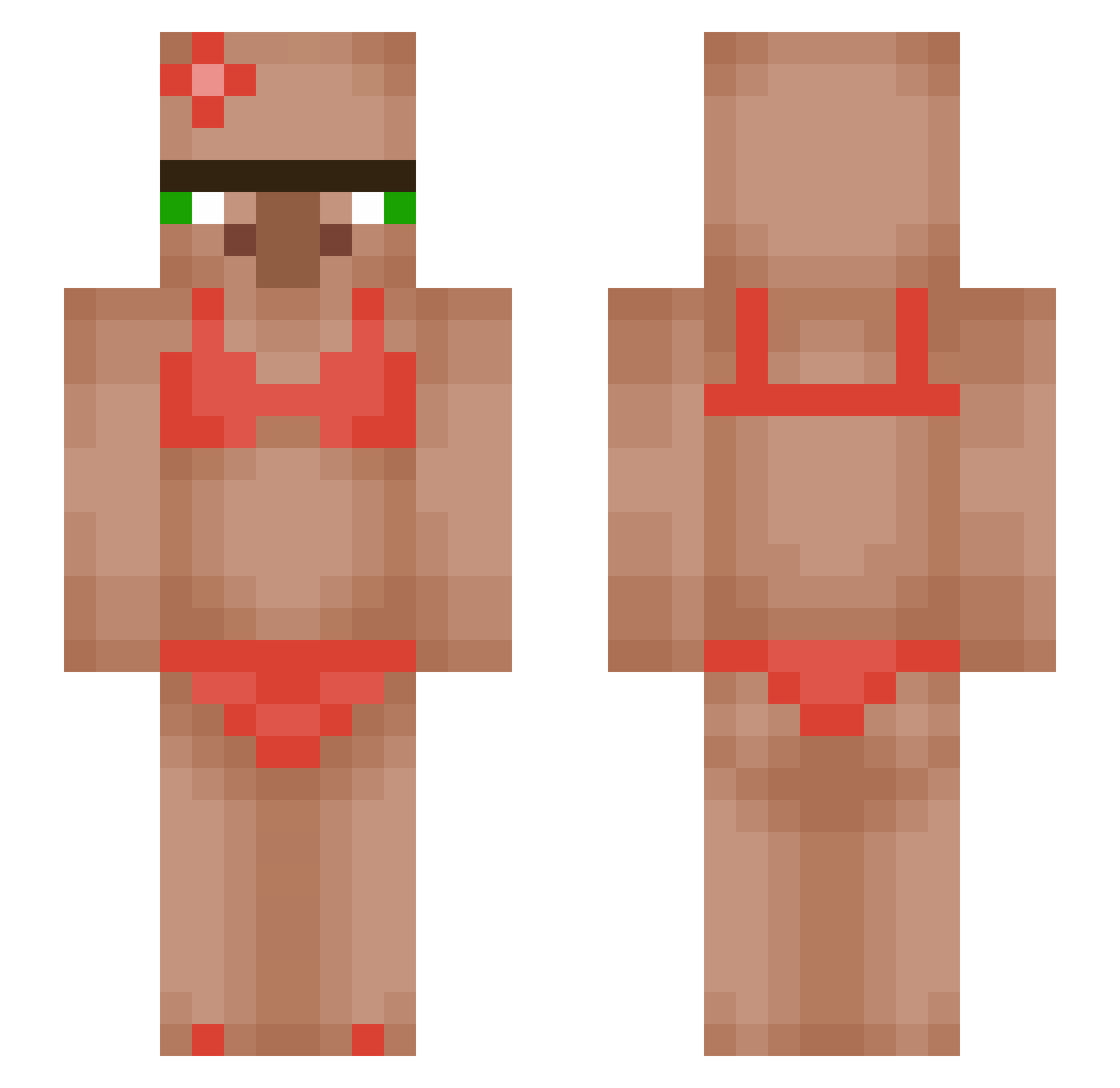 ShirouUchiha Minecraft skin, front and back view