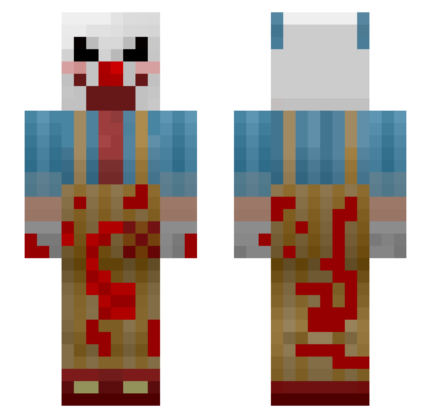SergiOoYT Minecraft skin, front and back view