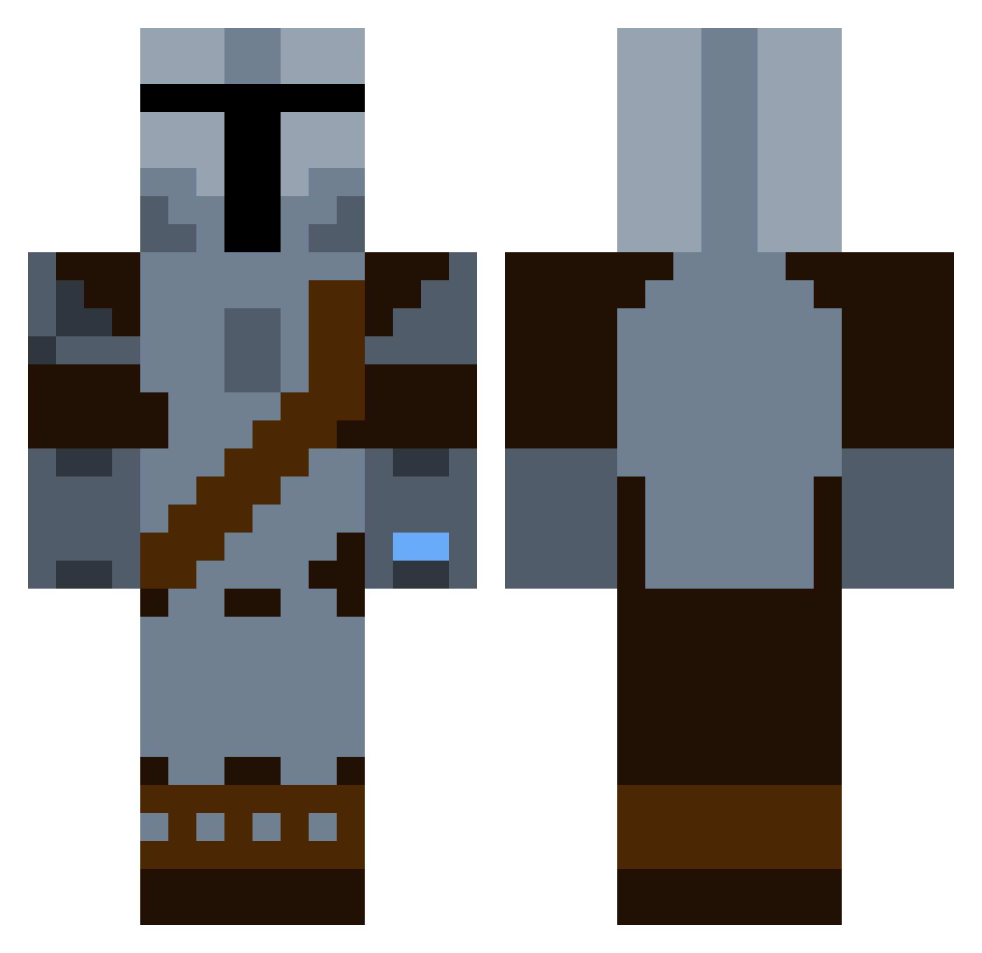 xFlock Minecraft skin, front and back view