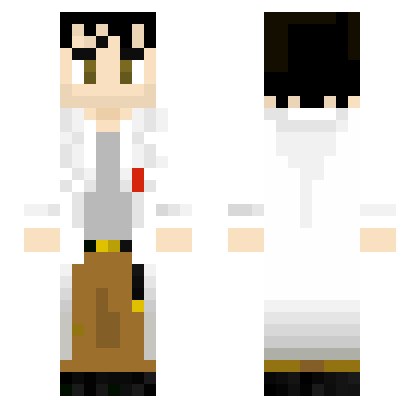 Bulldoxide Minecraft skin, front and back view