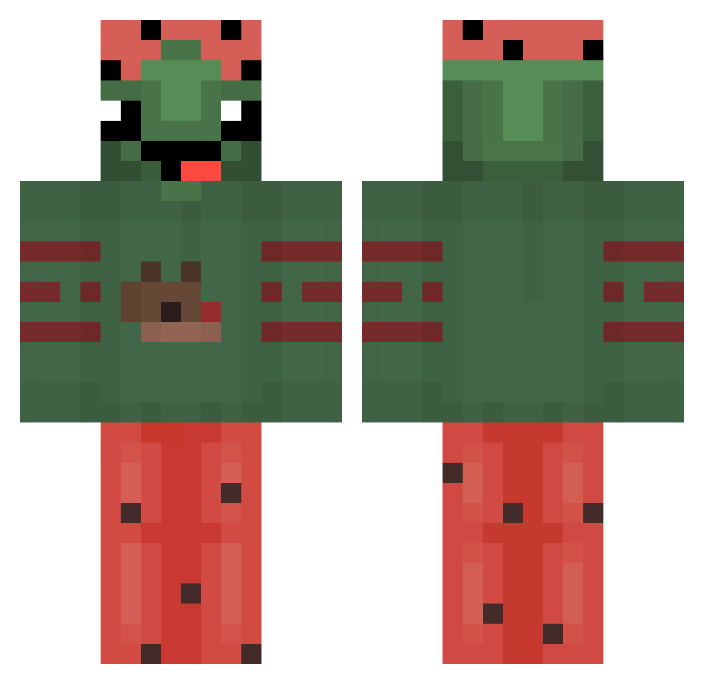 grandchunia Minecraft skin, front and back view