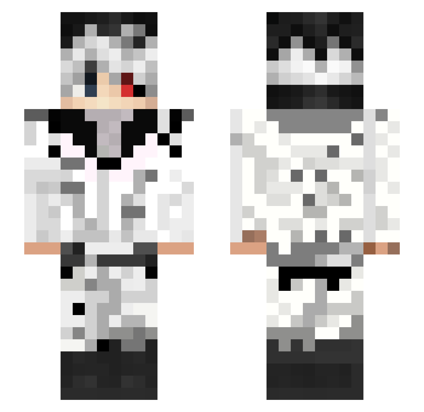 SASAKI1312 Minecraft skin, front and back view