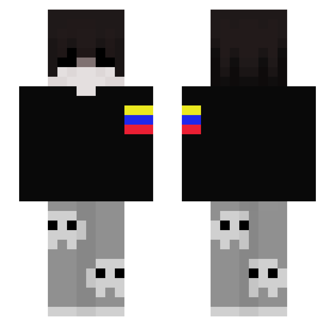 Keev1nn Minecraft skin, front and back view