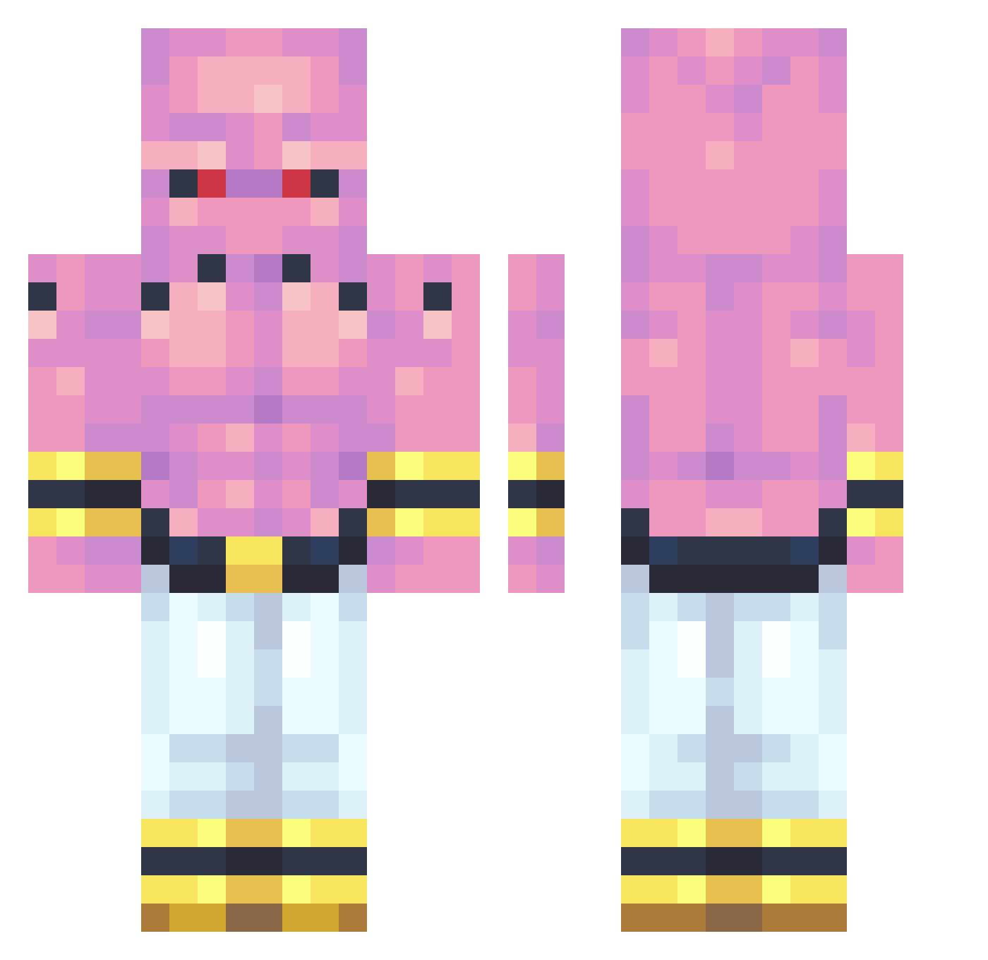 Bakllavaa Minecraft skin, front and back view