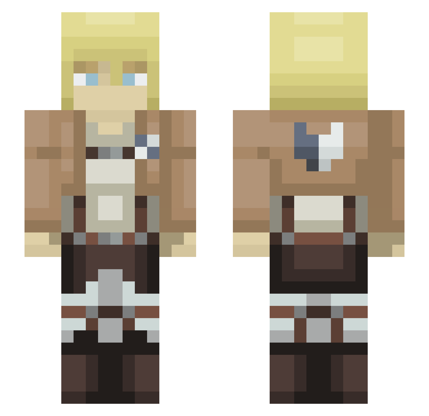 flimzfn Minecraft skin, front and back view