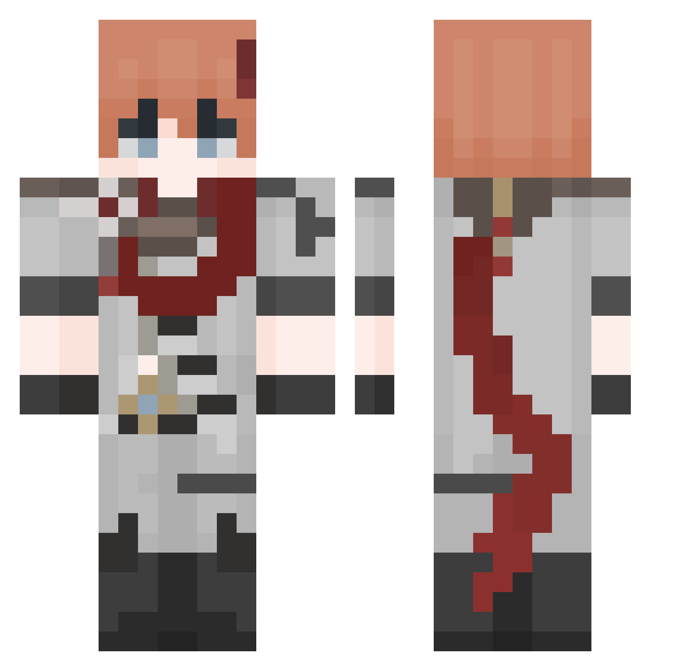 Ilovegizzy Minecraft skin, front and back view
