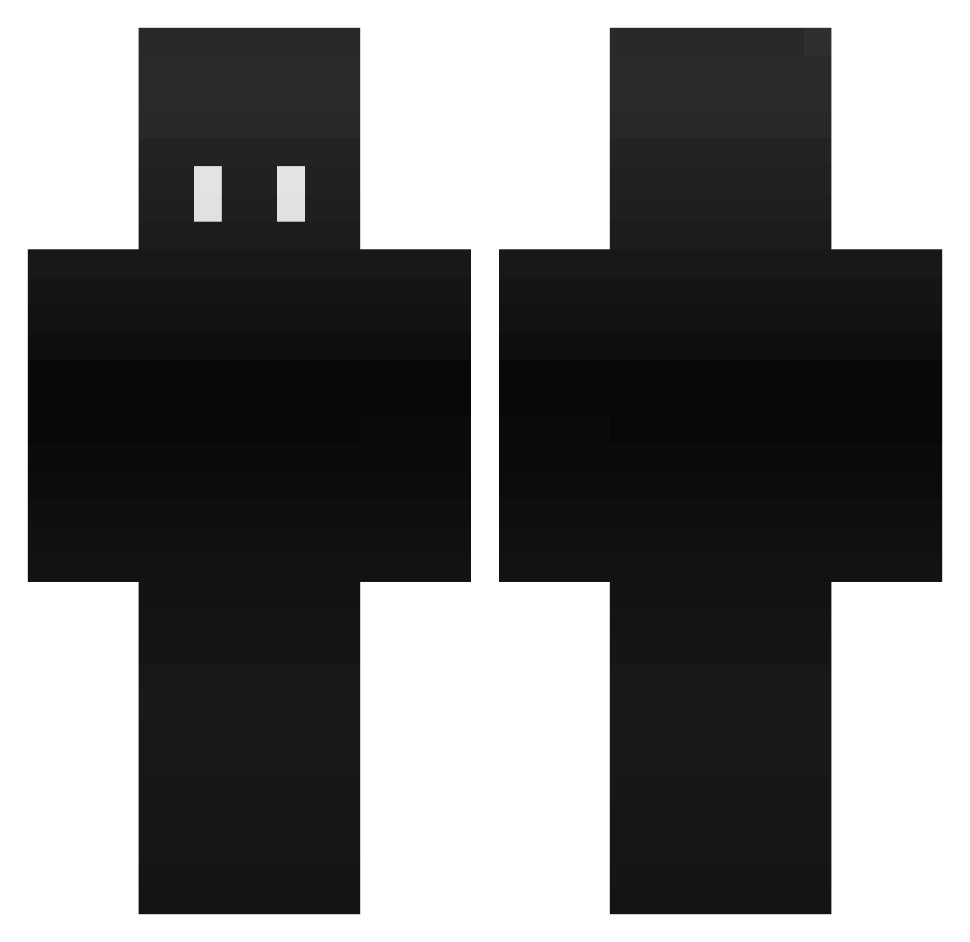 ZzPedroz Minecraft skin, front and back view
