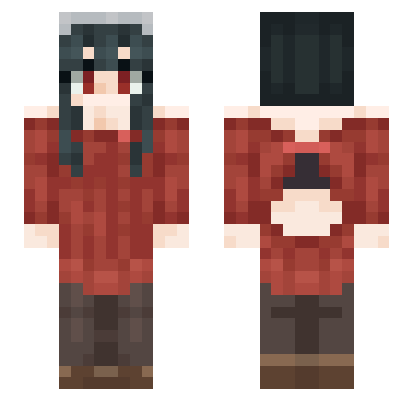 Doubendoudou Minecraft skin, front and back view