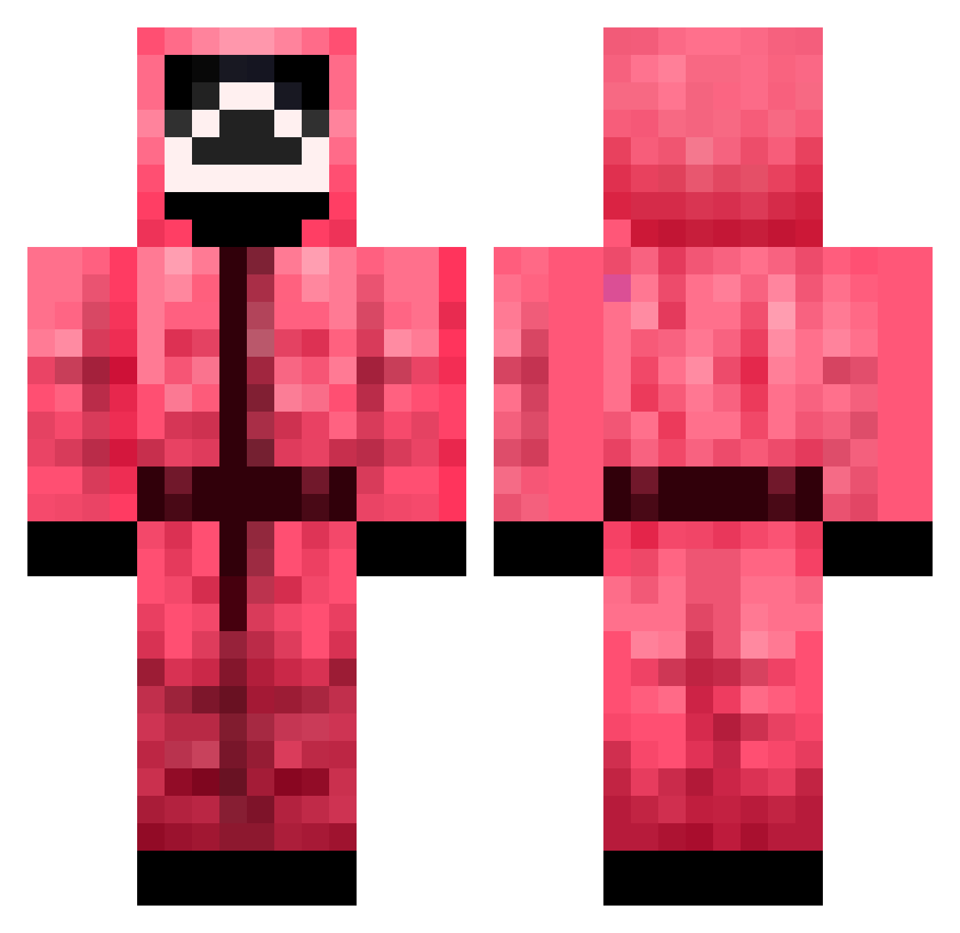 Diamant205 Minecraft skin, front and back view