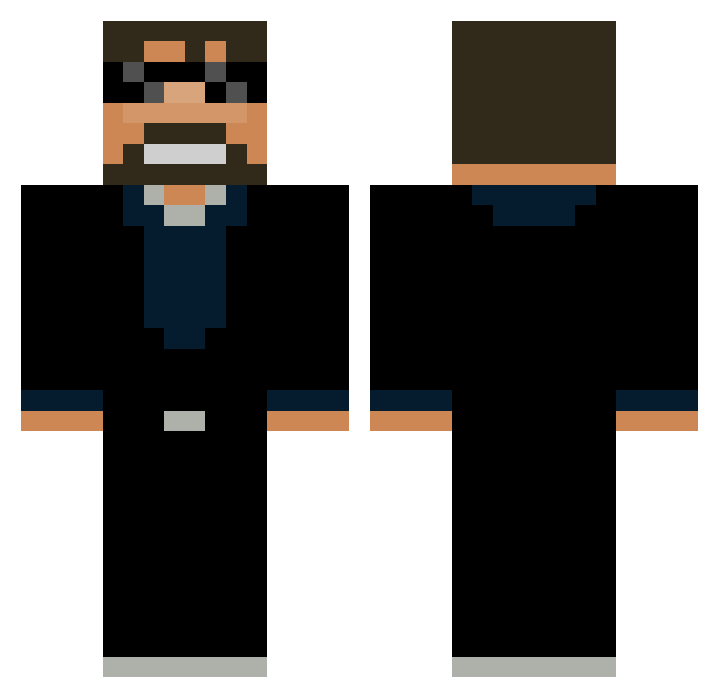 BogdanBossGaming Minecraft skin, front and back view