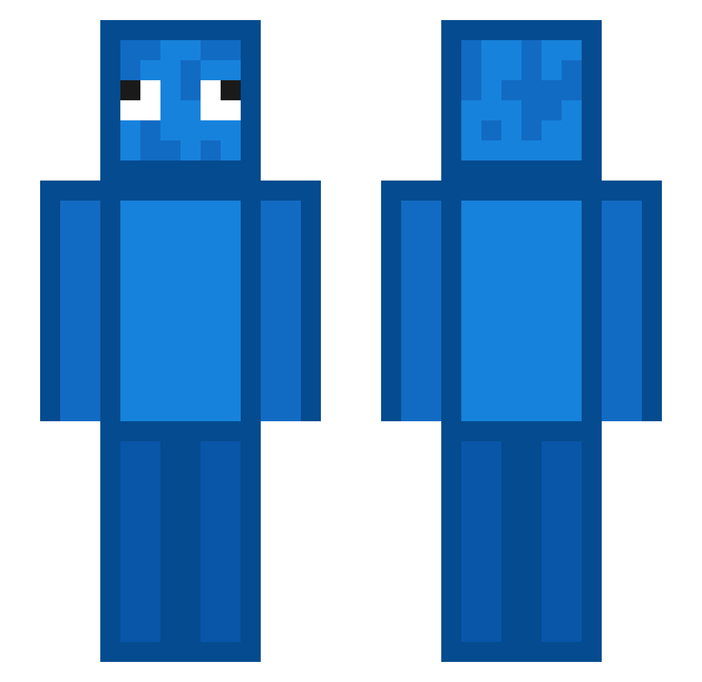 s75301 Minecraft skin, front and back view