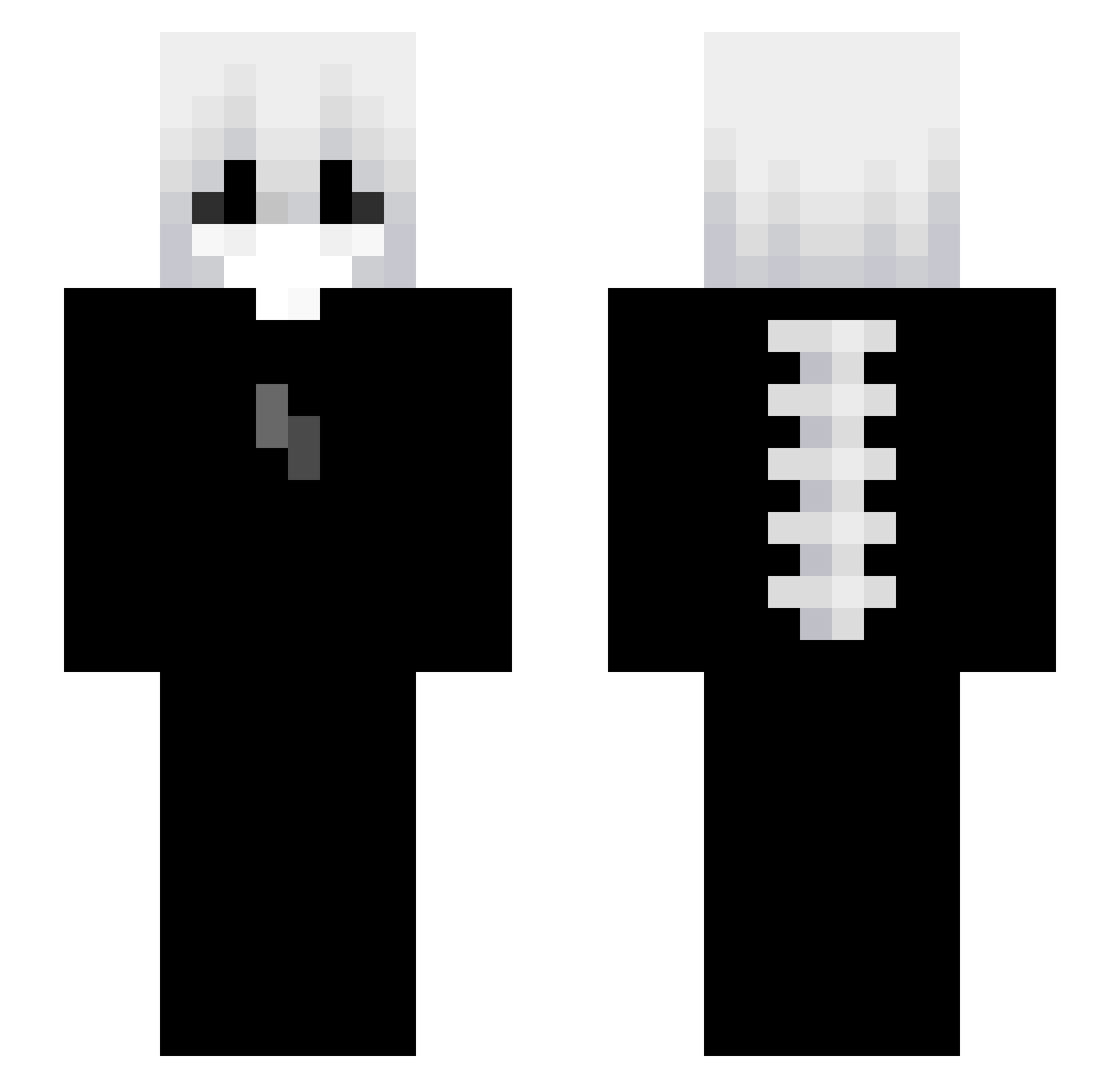 updatewings Minecraft skin, front and back view
