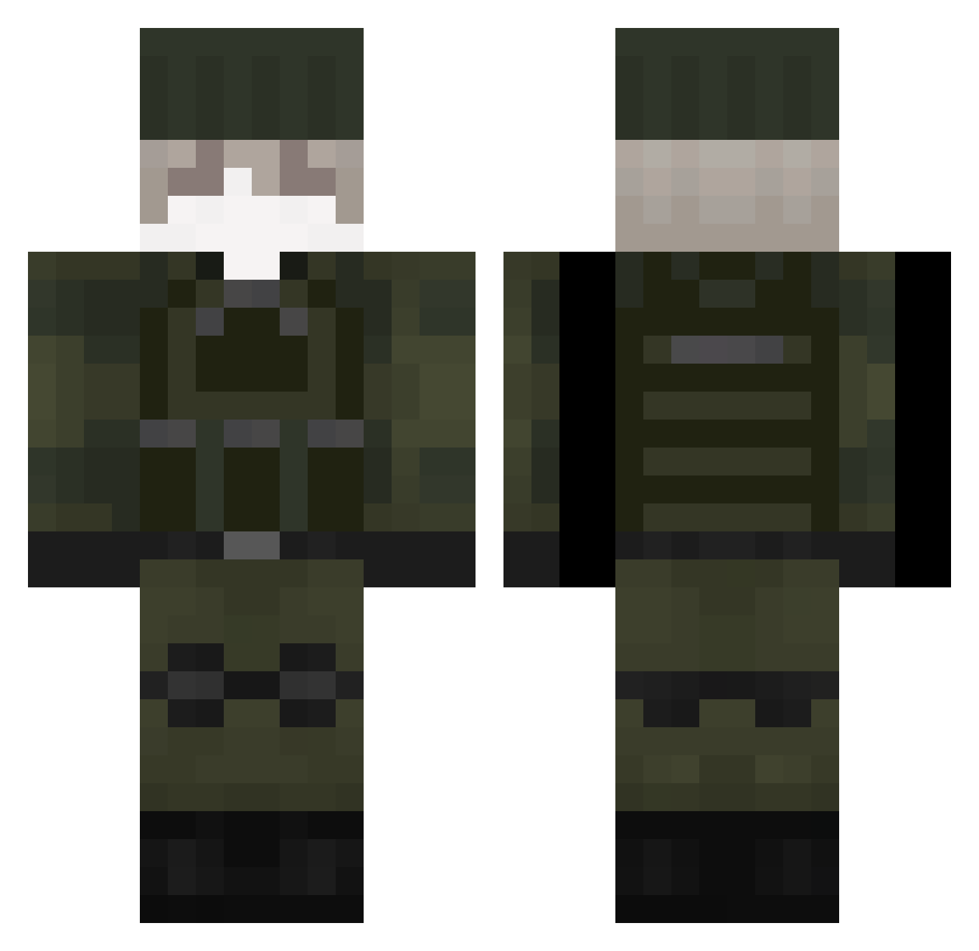 3015 Minecraft skin, front and back view