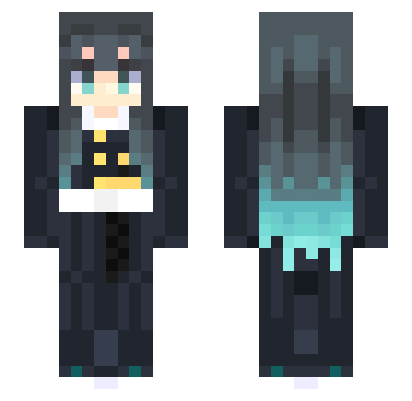 Riyzo Minecraft skin, front and back view