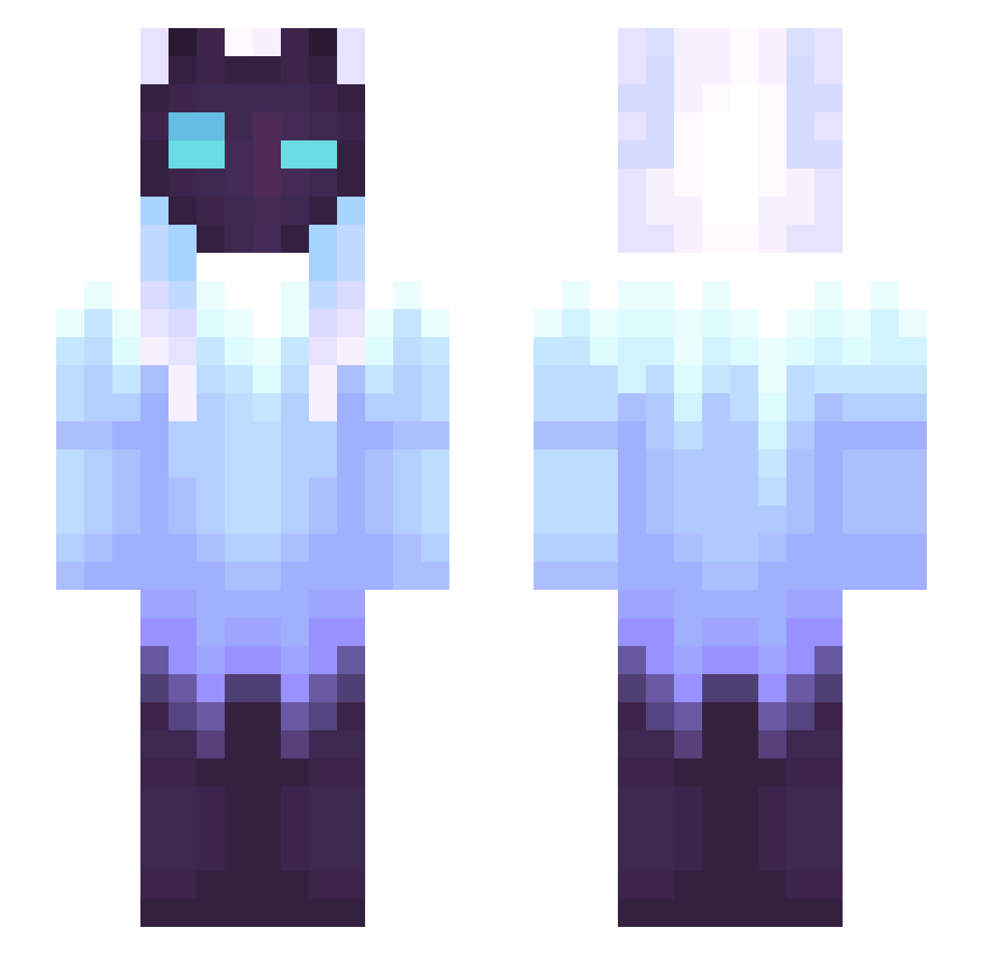 Sven_Packmaster Minecraft skin, front and back view