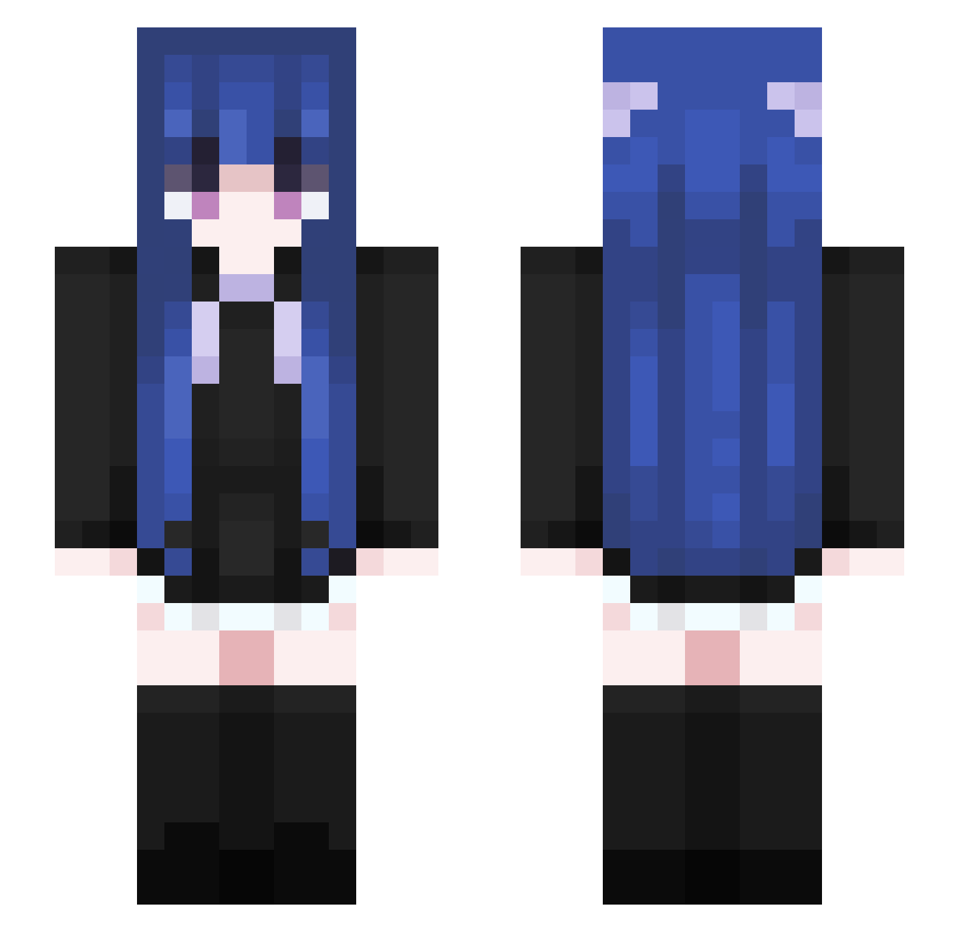 zu7451 Minecraft skin, front and back view