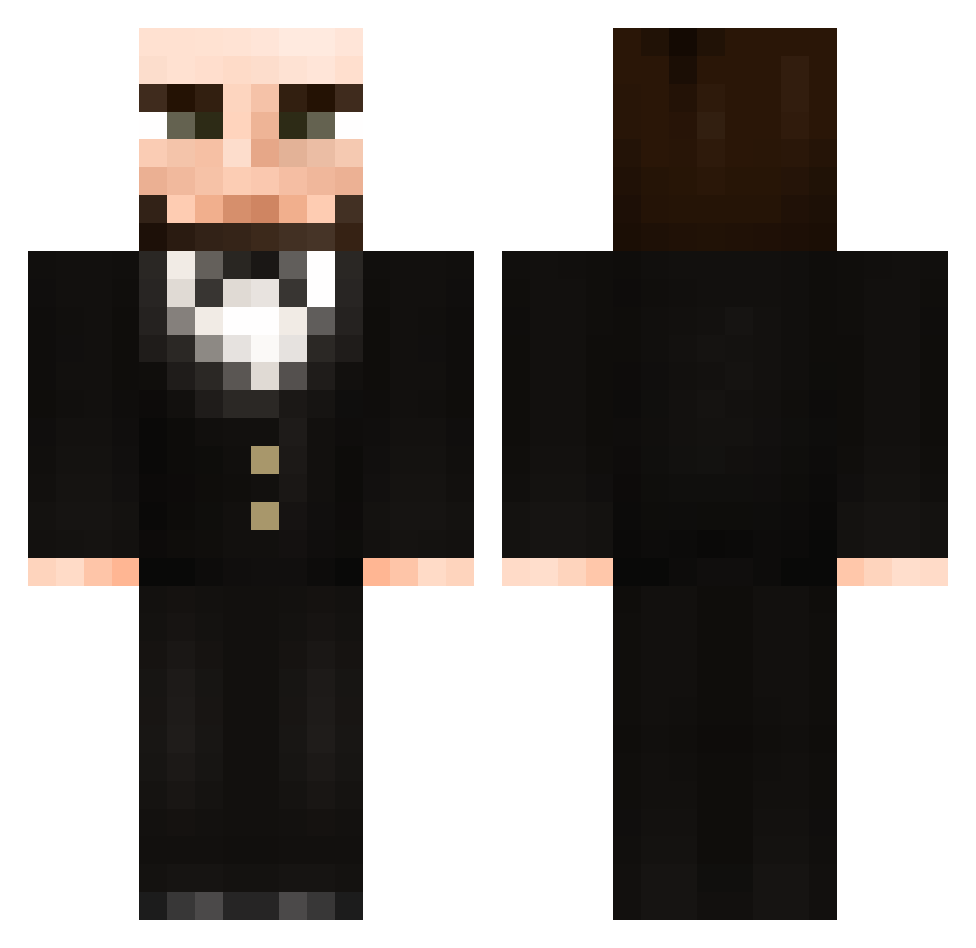 starshipmojang2d Minecraft skin, front and back view