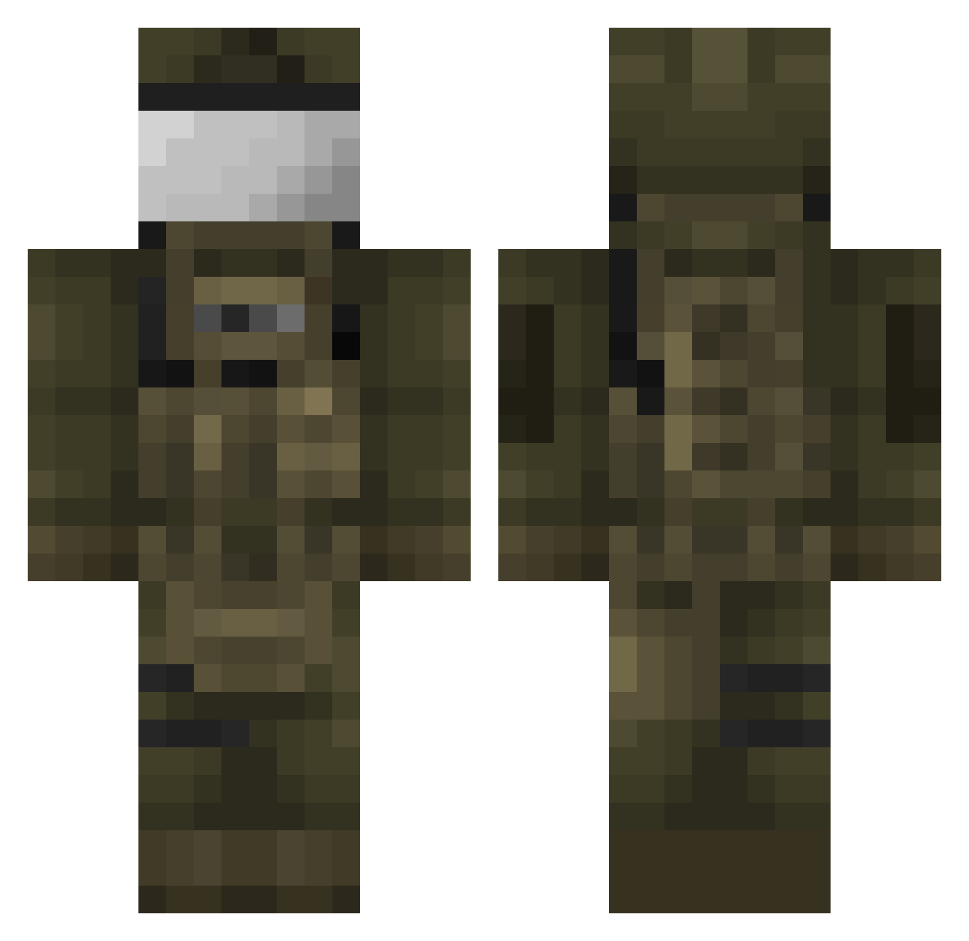marcskut Minecraft skin, front and back view