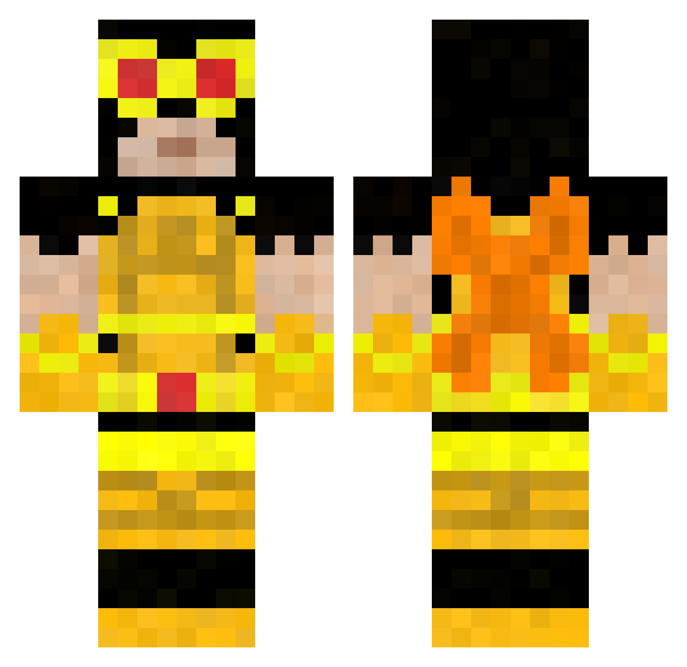 Bootylicous100 Minecraft skin, front and back view
