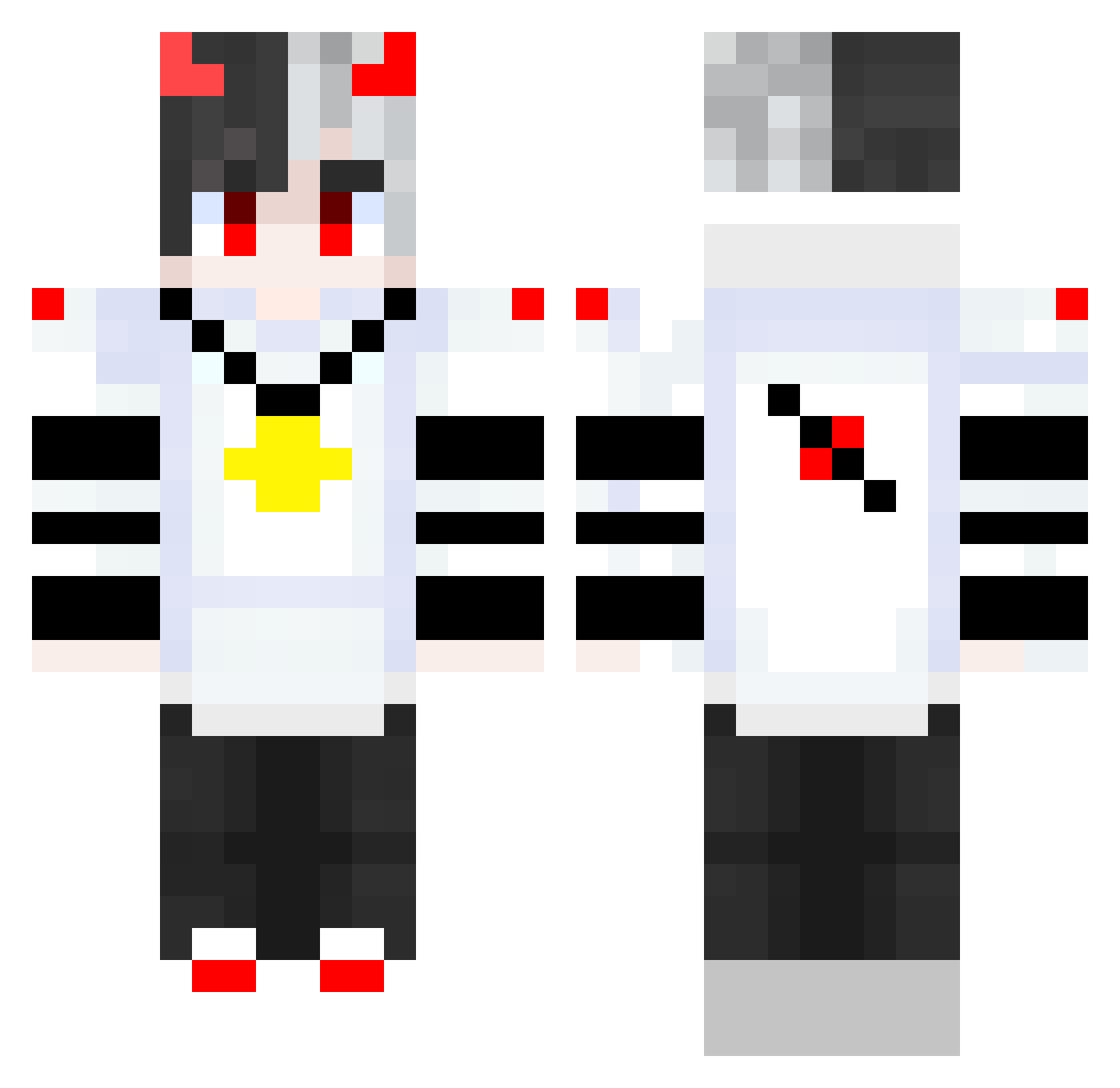 RehanSaab Minecraft skin, front and back view