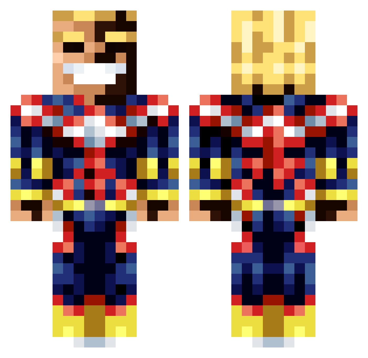 Dill723 Minecraft skin, front and back view