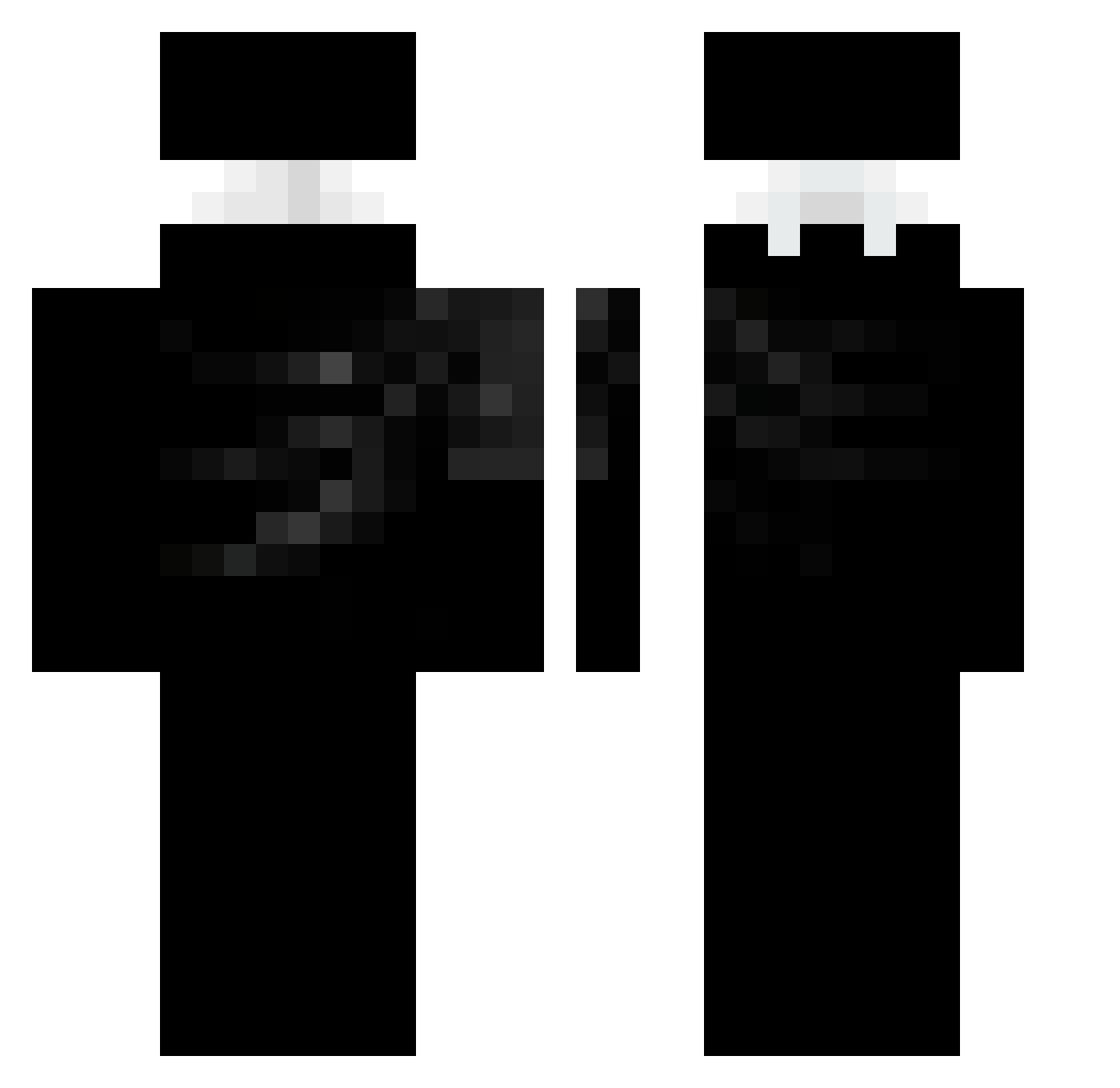 AgeraF12 Minecraft skin, front and back view