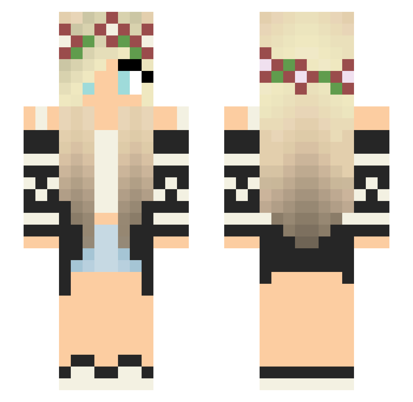 Leonie Minecraft skin, front and back view