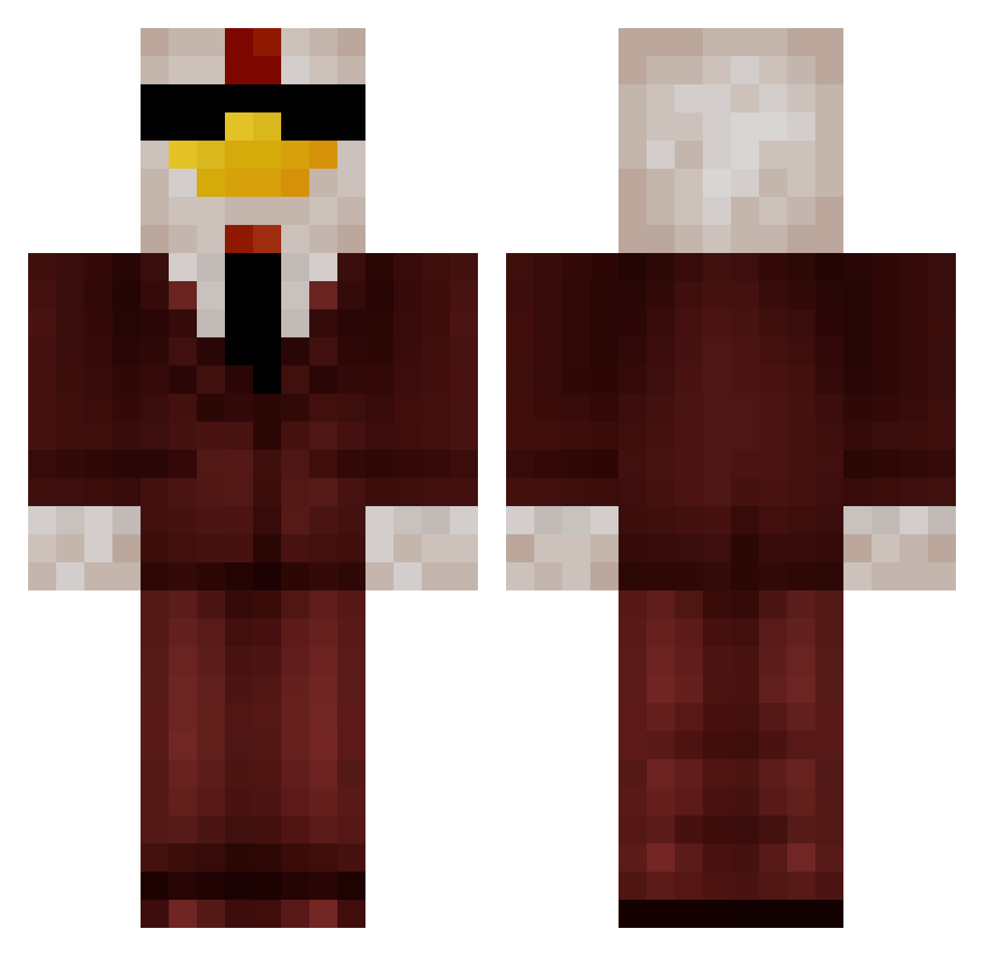 BUDDERCHICKEN_69 Minecraft skin, front and back view