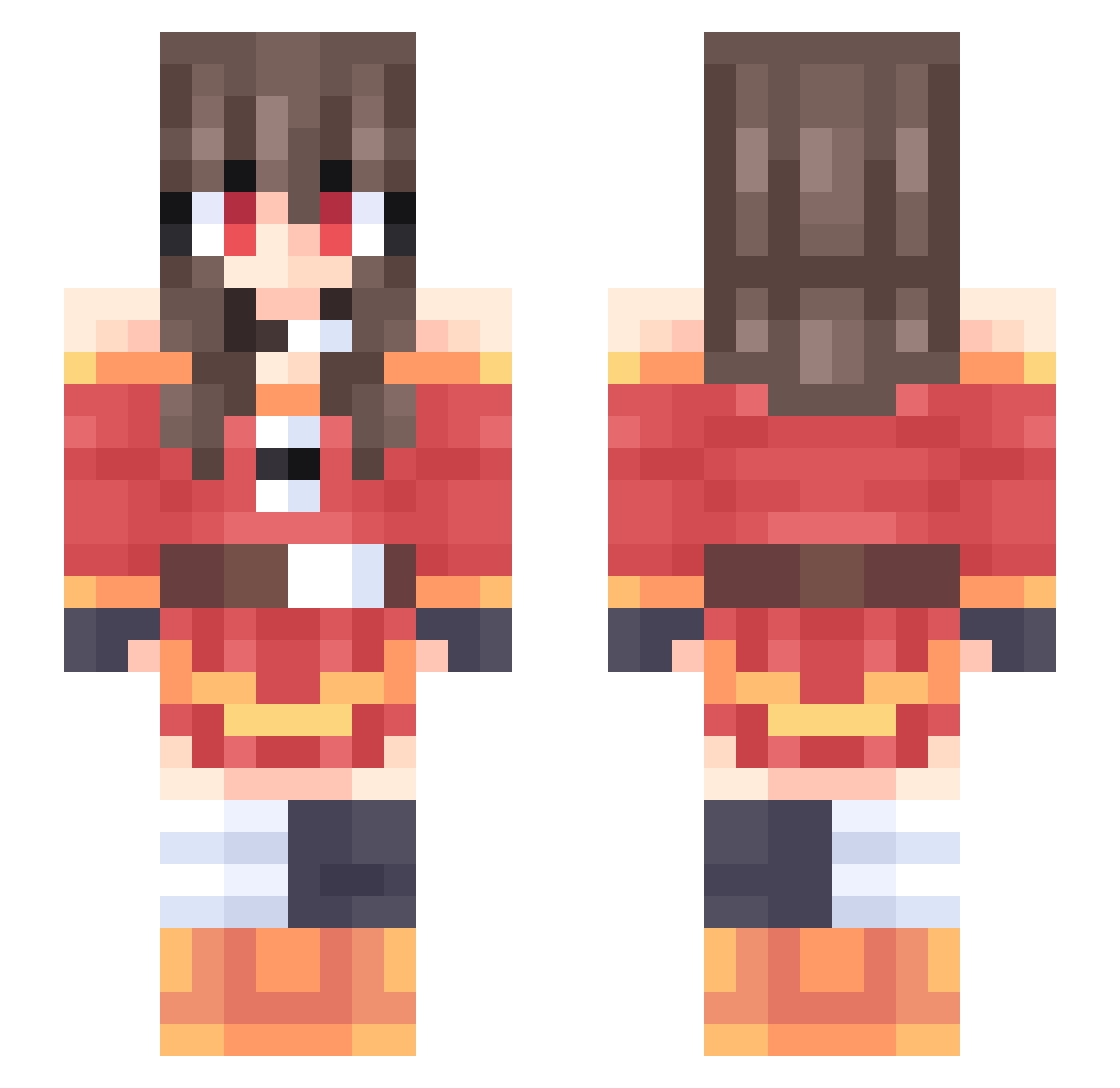 HoRong_ Minecraft skin, front and back view