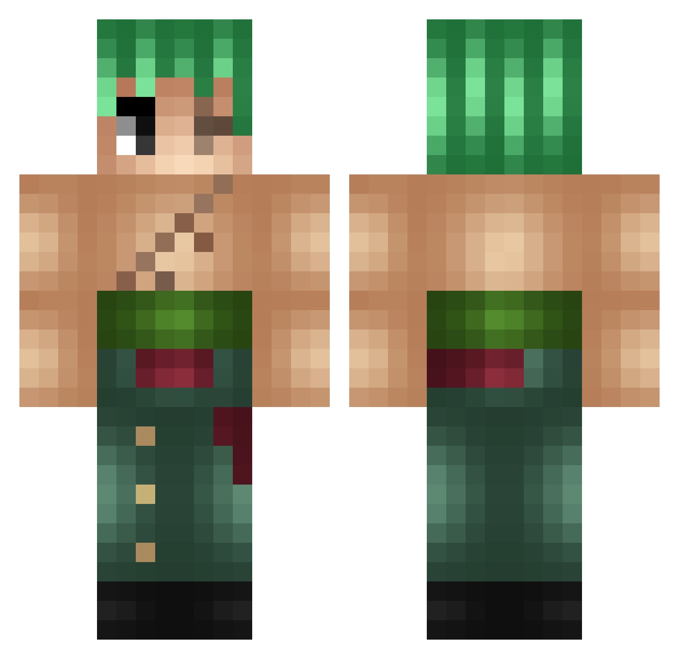 ThomasBecerra Minecraft skin, front and back view