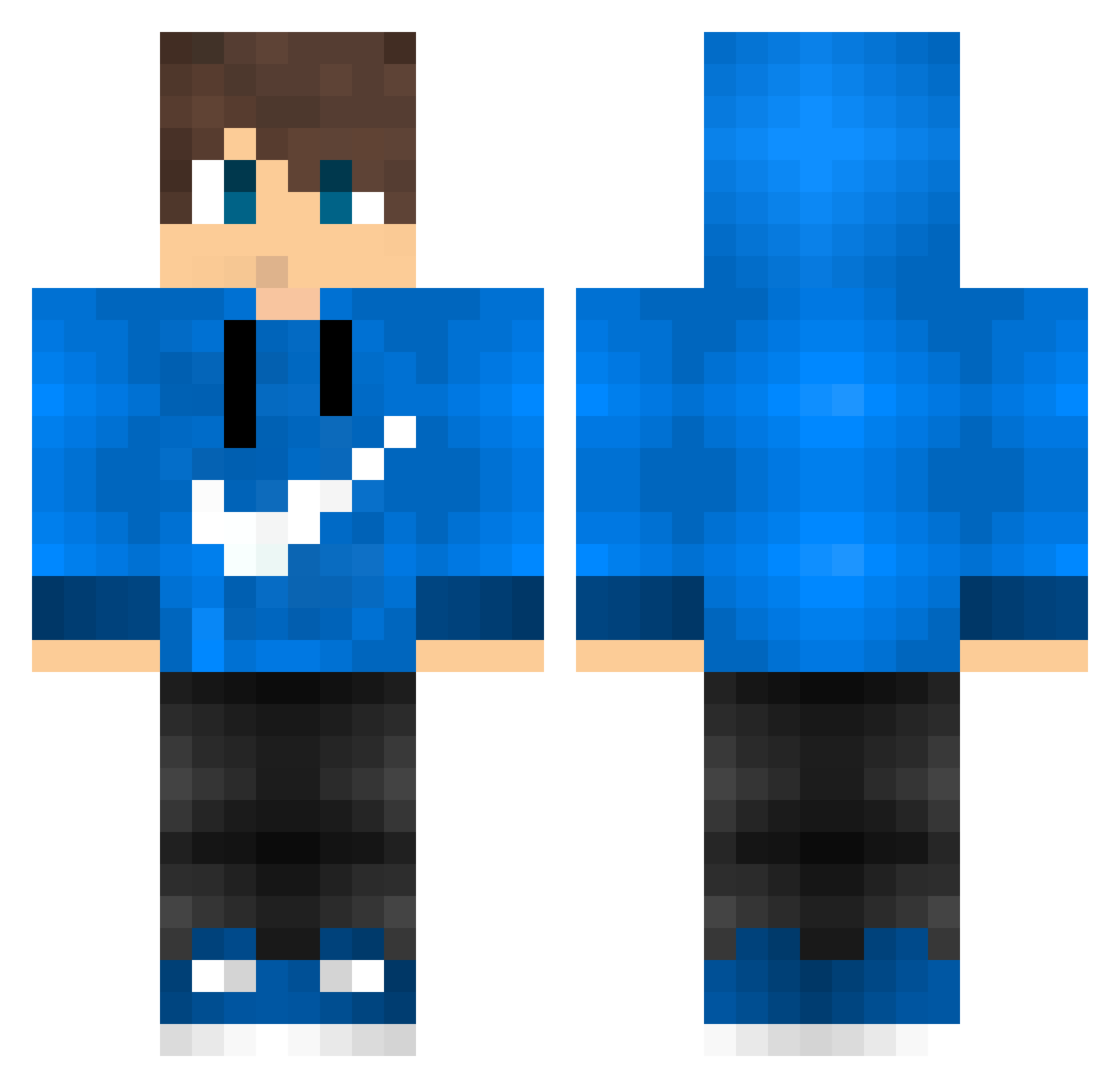 kerenery Minecraft skin, front and back view