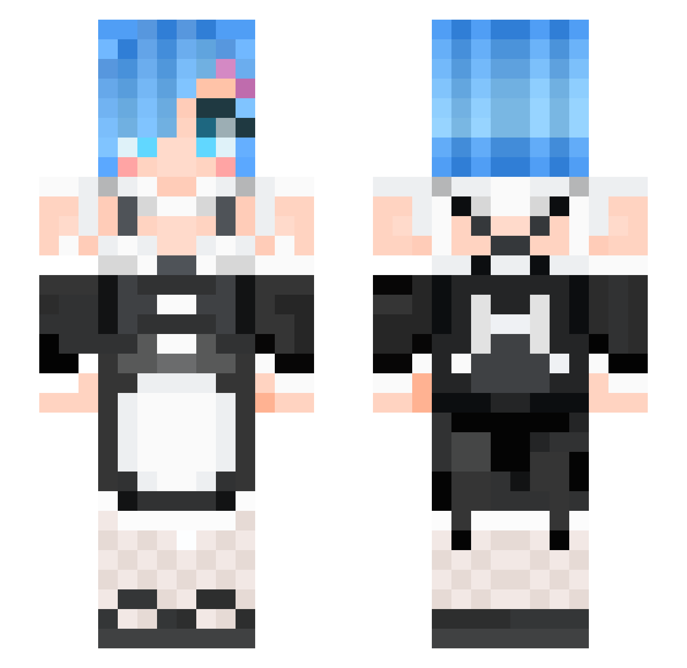 espinto Minecraft skin, front and back view