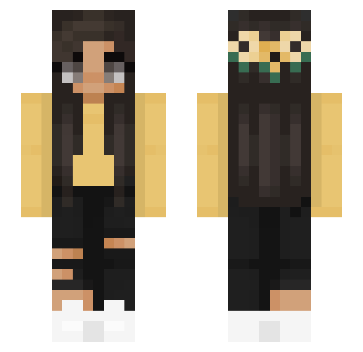 WhatUpImJared19 Minecraft skin, front and back view