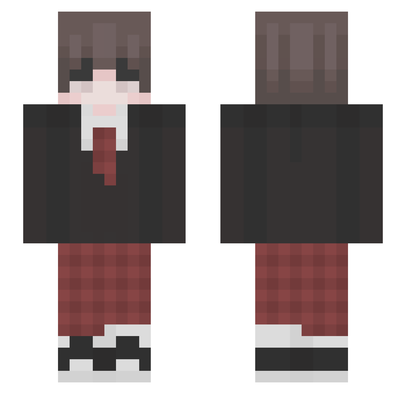Tenma_TH Minecraft skin, front and back view