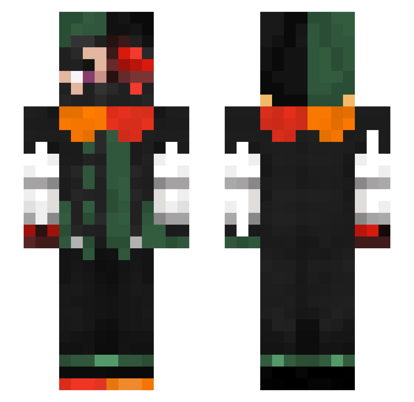 _GOR0 Minecraft skin, front and back view