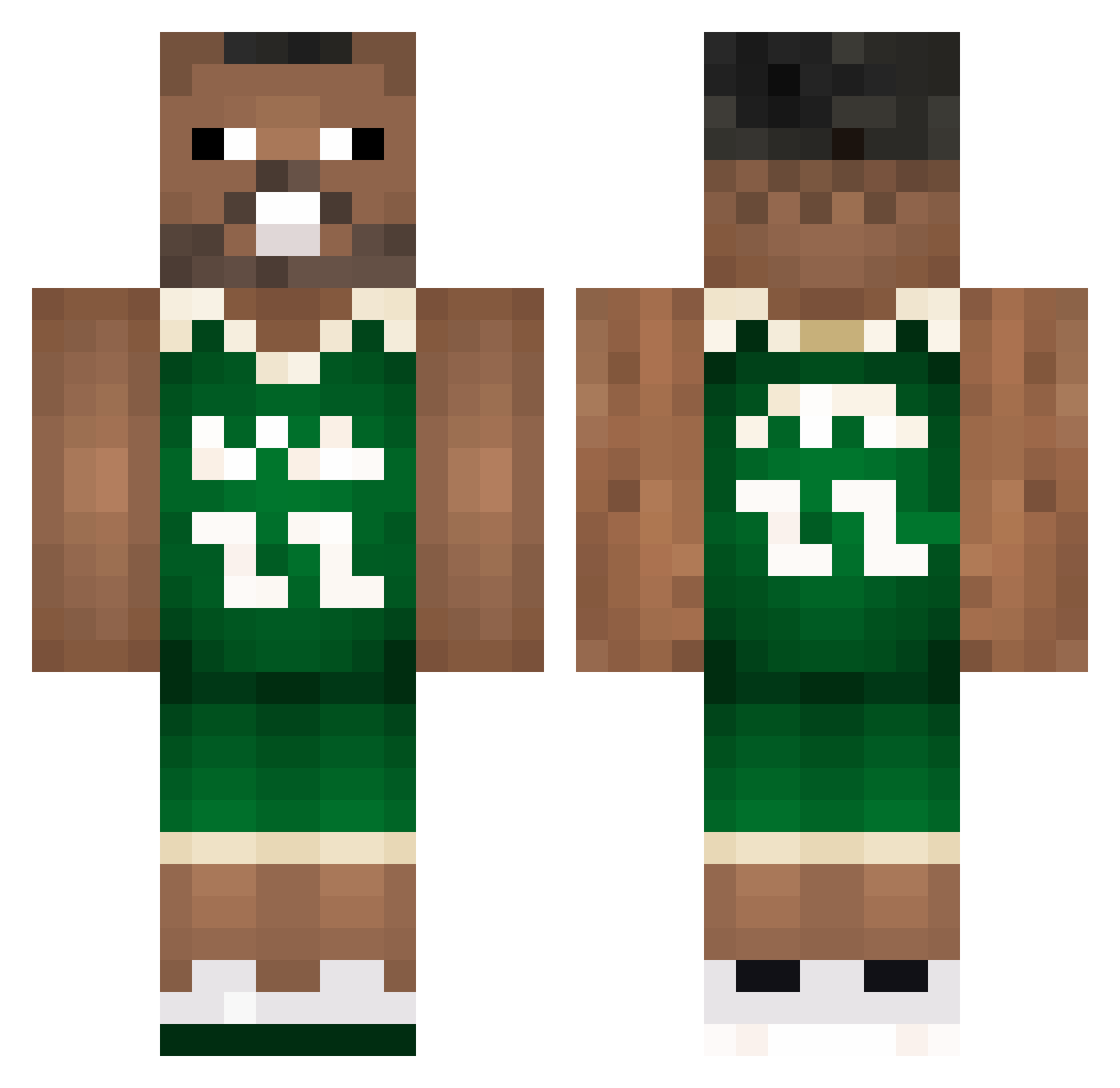 fwFearz Minecraft skin, front and back view