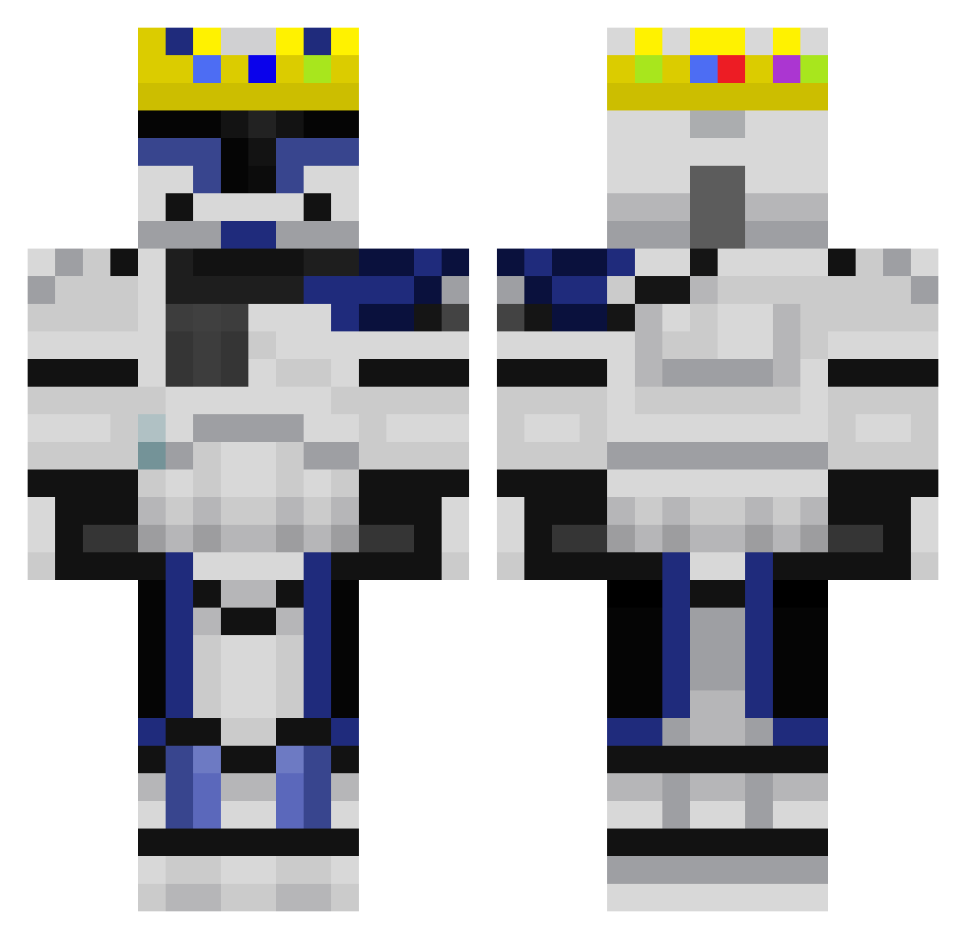 Killerkuecken Minecraft skin, front and back view