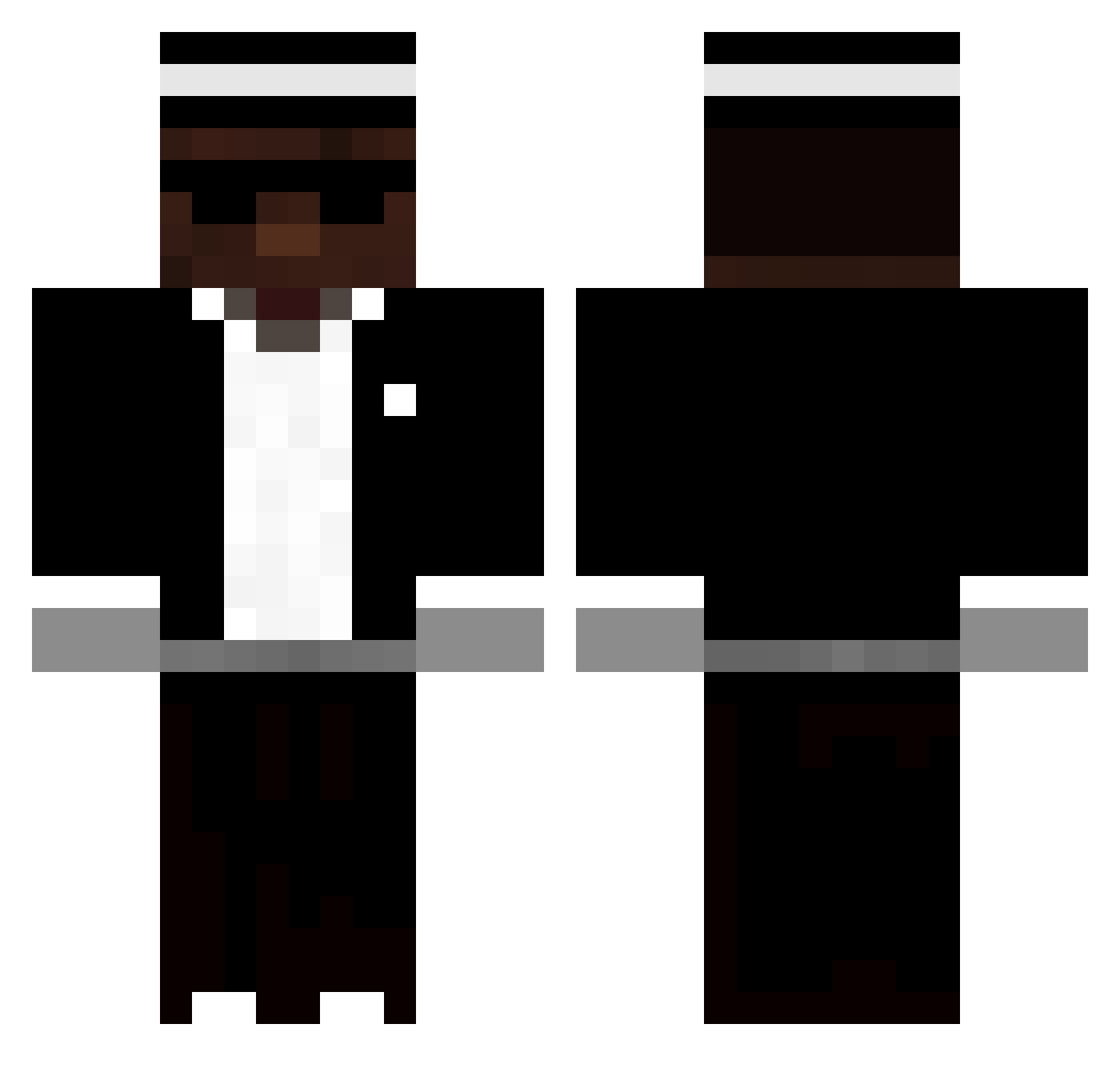 ransacking Minecraft skin, front and back view
