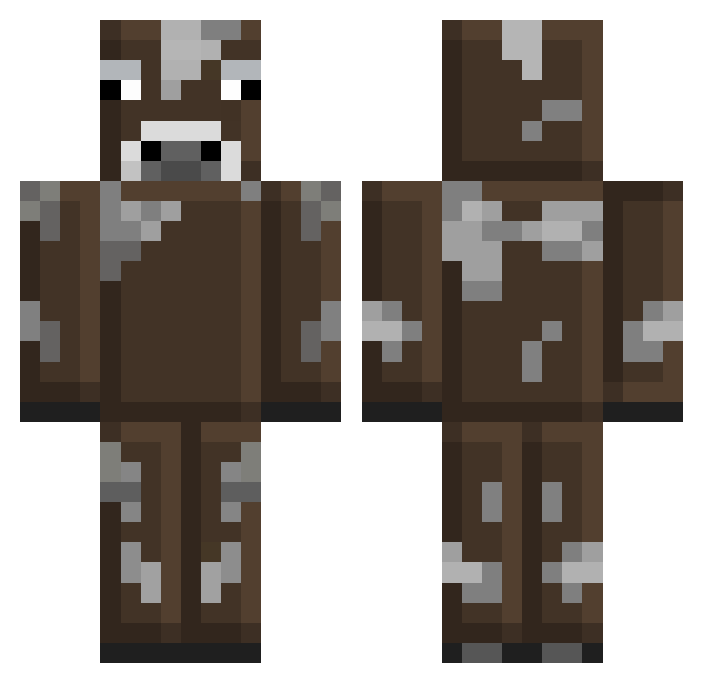 chocolatestew Minecraft skin, front and back view